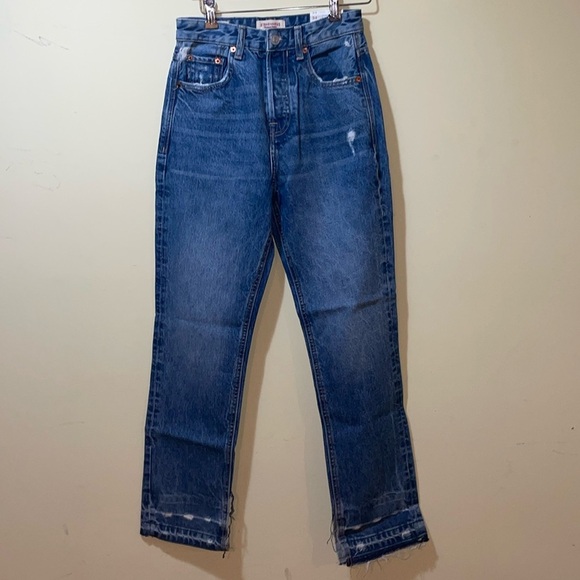 Womens New Stradivarius Handmade Craft Straight Slim Jeans - Picture 1 of 8